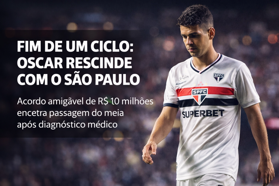 São Paulo paga R$ 10 mi para rescindir com Oscar