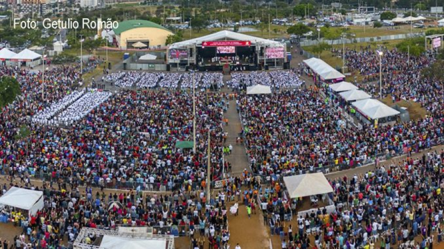 Iluminação reforçada no Taguaparque para receber multidão no Pentecostes
